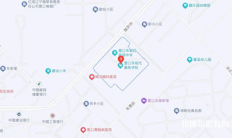 營口市現(xiàn)代服務(wù)學(xué)校地址，乘車路線