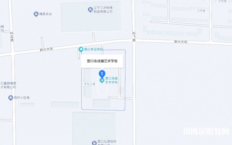 營口市戲曲學校地址，乘車路線